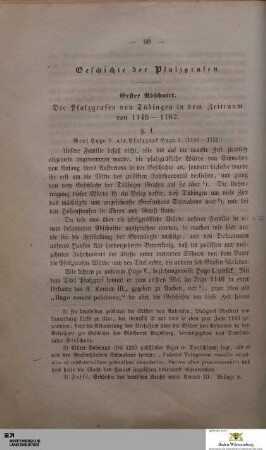 1. Die Pfalzgrafen von Tübingen 1146-1162