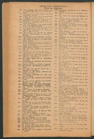 Colección Argentores - Obras en existencia