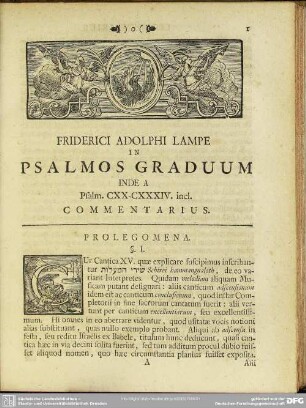 In Psalmos Graduum Inide A Psalm. CXX-CXXXIV. incl. Commentarius