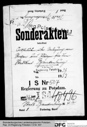 Ortsstatuten über die Anlegung von Straßen und Plätzen in Brandenburg (Havel)