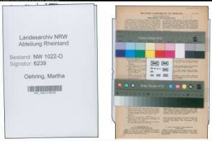 Entnazifizierung Martha Oehring , geb. 28.12.1902 (Postangestellte)