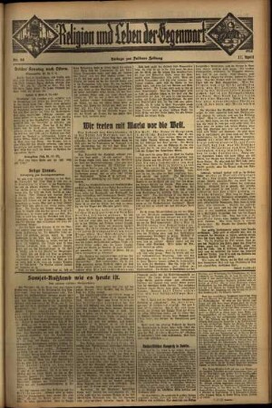 Dritte Ausgabe vom Sonntag, den 17. April 1932.