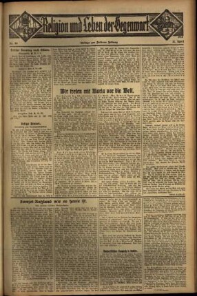 Dritte Ausgabe vom Sonntag, den 17. April 1932.
