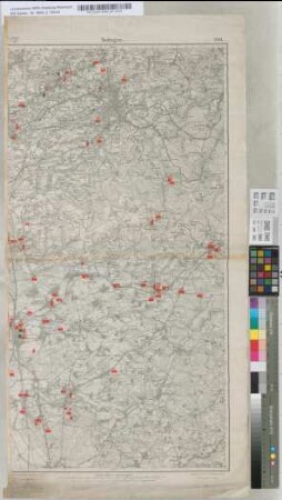 Meßtischblätter Hilden, Solingen, [Leverkusen], Burscheid [mit Einzeichnung von Industrieanlagen].