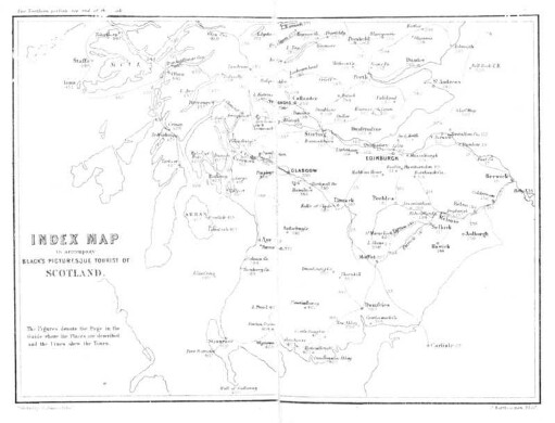 Index Map to accampany Black's Pittoresque Tourist of Scotland