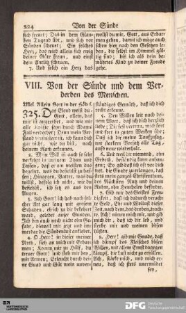 VIII. Von der Sünde und dem Verderben des Menschen.