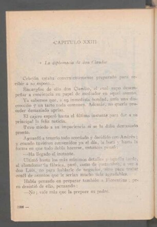 Capítulo XXIII - La diplomacia de don Claudio
