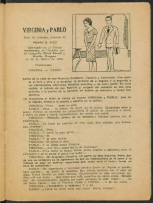 Virginia y Pablo : paso de comedia, original