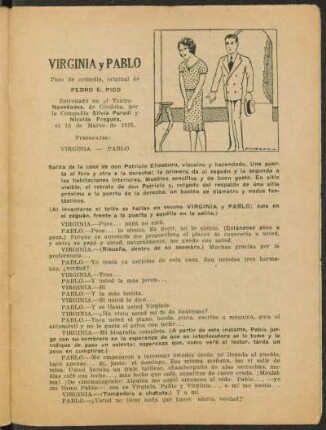 Virginia y Pablo : paso de comedia, original