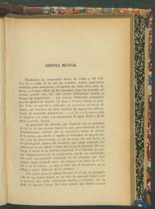 Crónica musical