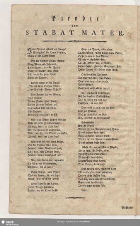 Parodie zum Stabat mater