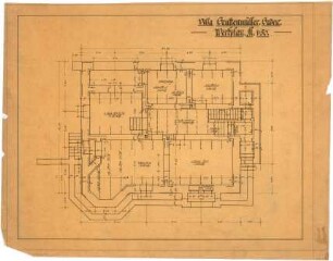 Billing, Hermann; Baden-Baden, Vicentistr. 14; Haus Beuttenmüller senior - Werkplan (Grundriss)