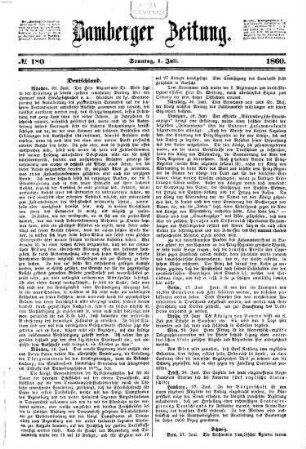 Bamberger Zeitung. 1860,7/12, 1860,7/12