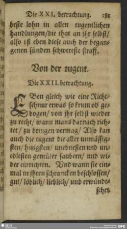 Die XXII. betrachtung. Von der tugent