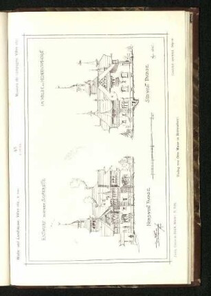 Tafel 45: Sommersitz im Walde zu Heinrichshorst bei Magdeburg: Nodrwest-Fassade, Südwest-Fassade