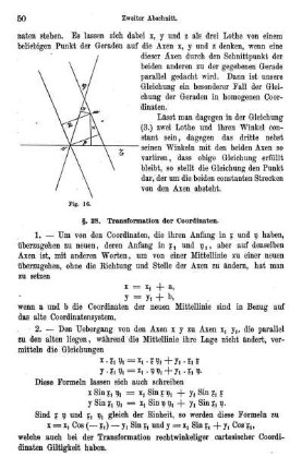 § 28. Transformation der Coordinaten.