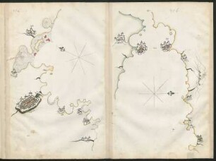 Illustration: f. 41a-41b Aigues Mortes, Narbonne und Almería, Granada, Gibraltar, Ceuta
