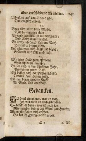241-244, Gedancken