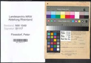 Entnazifizierung Peter Flossdorf , geb. 16.08.1902 (Mischgehilfe)