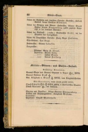 Militär-Witwen- und Waisen-Anstalt.