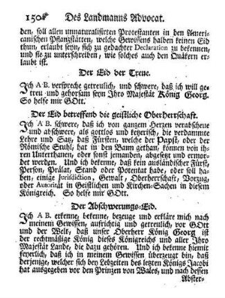Der Eid betreffend die geistliche Oberherrschaft