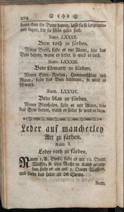 Leder auf mancherley Art zu färben.