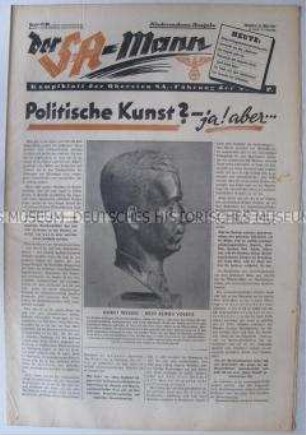 Wochenzeitung "Der SA-Mann" u.a. über "politische Kunst"