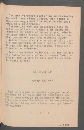 Capítulo IV - "Este soy yo"