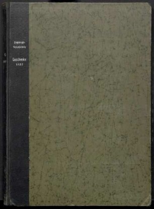 Zugangsverzeichnis Geschenke 1937 : 12. Mai 1937 bis 31. März 1938