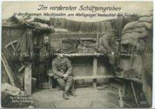 Soldaten im Schützengraben in den Argonnen