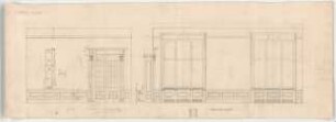 Thiersch, Friedrich von; München, Romanstr. 13; Villa von Hösslin - Tür u. Fensterwand im Salon (Ansichten)