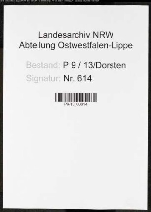 Sterberegister Standesamt Dorsten