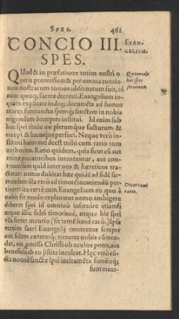 Concio III. Spes.