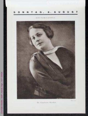 Porträt von Charlotte Weidler