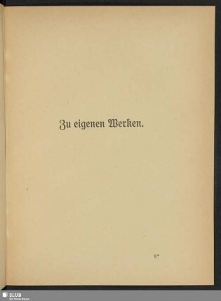 Zu eigenen Werken