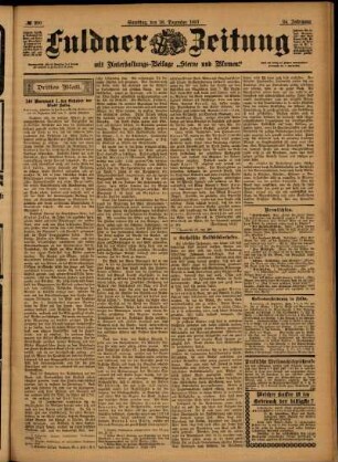 Dritte Ausgabe vom Samstag, den 18. Dezember 1897.