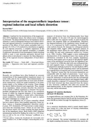 Interpretation of the magnetotelluric impedance tensor: regional induction and local telluric distortion