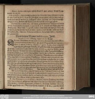 Vom dritten Monat dieses 1595. Jars.