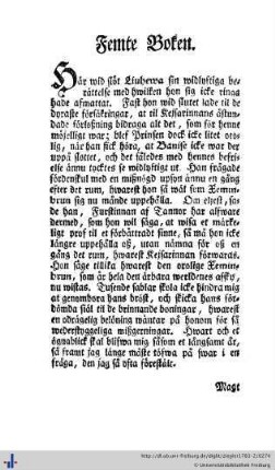 Femte Boken.