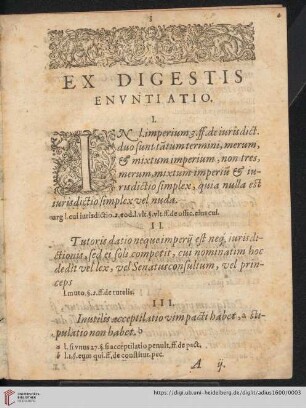 Ex Digestis Envntiatio