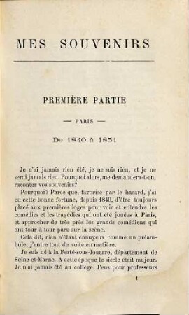 Mes souvenirs : Les boulevards de 1840-1870 par Gustave Claudin