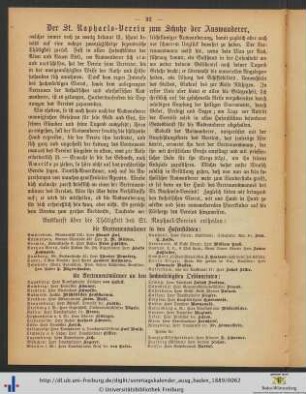 Der St. Raphaels-Verein zum Schutze der Auswanderer.