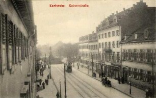 Postkartenalbum mit Motiven von Karlsruhe. "Karlsruhe. Kaiserstraße"
