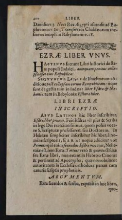 Ezræ Liber Unus.