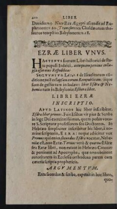 Ezræ Liber Unus.