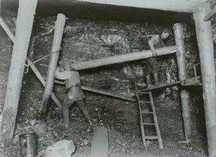 Freital-Burgk. Steinkohlenbergbau. Sicherung, Einbau