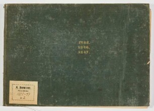 Skizzenbuch 1845. 1846. 1847.