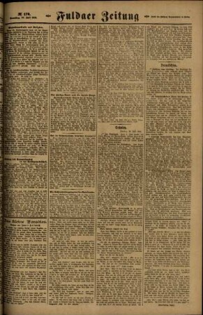 Zweite Ausgabe vom Samstag, den 26. Juli 1919.