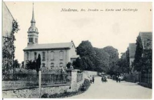 Niederau. Kirche und Dorfstraße