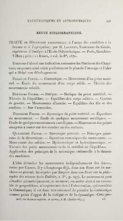 Bulletin des Sciences Mathèmatiques et Astronomiques.